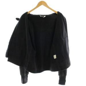 YVES SAINT LAURENT ステンカラージャケット ブルゾン ジップアップ 裏ボア M チャコールグレー /KU