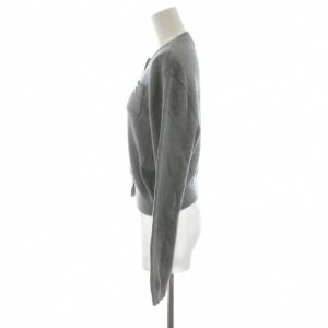 CABaN 23AW コットンカシミヤ クルーネックカーディガン XS グレー 39-02-34-02001 /AN40