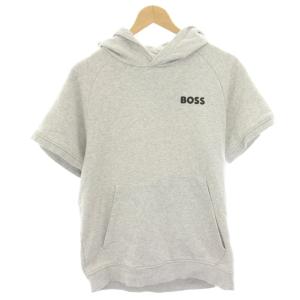 パーカー スウェット プルオーバー 半袖 ロゴ 14-S グレー /HN
