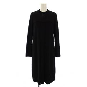 ワンピース 長袖 ひざ丈 ビーズ 装飾 40 黒 M5J47-298-09 /BM