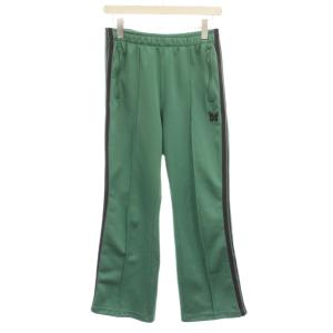 BOOT-CUT TRACK PANT ブーツカット トラックパンツ S 緑 グリーン サイドライン ロゴ刺繍
