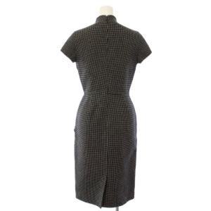 Christian Dior ワンピース ウール ドット柄 F38 ブラック 8A21667C1106