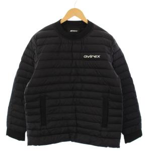 STETCH DOWN PULL OVER CREW NECK ダウンジャケット L ブラック 6102234