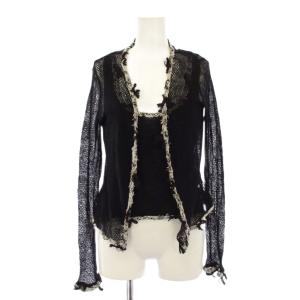 アンサンブルニット カシミヤ 38 ブラック