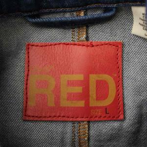 Levi's RED デニムジャケット ジージャン Gジャン 上着 L 紺 ネイビー 長袖 フラップポケット /AN26