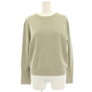 19SS ニット カットソー 1 緑 グリーン 長袖 クルーネック リブ切替 /HN
