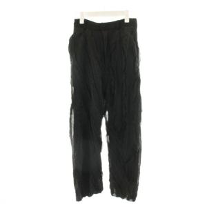 25SS Sheer Jacquard Trousers パンツ スラックス 36 黒 ブラック 12510705