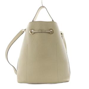 FURLA ショルダーバッグ ハンドバッグ 2way 巾着 レザー 白 ホワイト /AN16 D
