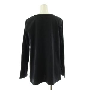 BLUE LABEL CRESTBRIDGE ハイゲージポンチカットソー Tシャツ 長袖 切替 チェック柄 38 黒 ブラック 55P53368 /KU