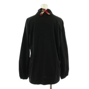 BLUE LABEL CRESTBRIDGE スーピマコンパクトスムースハイネックトップス Tシャツ カットソー 長袖 チェック柄 38 黒 ブラック