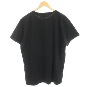 A.P.C. Tシャツ カットソー L 黒 ブラック 半袖 ロゴ刺繍 ラウンドネック /HN