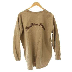 JOURNAL STANDARD relume 25AW Tシャツ F 茶 無地 ラウンドネック ロゴ刺繍 長袖 /JP