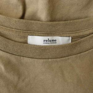 JOURNAL STANDARD relume 25AW Tシャツ F 茶 無地 ラウンドネック ロゴ刺繍 長袖 /JP