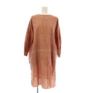 チュニック 長袖 コットン M 赤 /KH