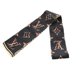 LOUIS VUITTON バンドー ジャングルマニア スカーフ レオパード柄 シルク マルチカラー M76991