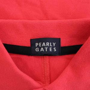 PEARLY GATES ゴルフウェア ポロシャツ 半袖 ワッペン ロゴ刺繍 6 ピンク 053-160355 /YT