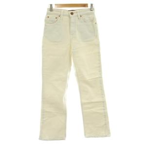 TOMORROWLAND デニムフレアパンツ ジーンズ ジップフライ 23 白 ホワイト 552517TL