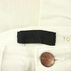 RED CARD TOMORROWLAND デニムフレアパンツ ジーンズ ジップフライ 23 白 ホワイト 552517TL