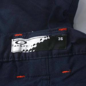 OAKLEY パンツ 本体 36 紺 ネイビー オレンジ ロゴ /AP