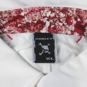 OAKLEY ポロシャツ XL 白 ホワイト 赤 レッド /AP