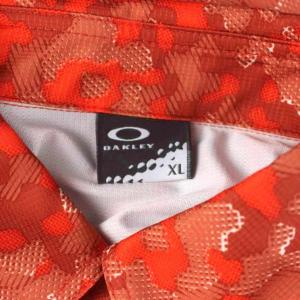 OAKLEY ポロシャツ 総柄 半袖 XL オレンジ  /AP