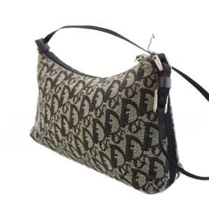 Christian Dior トロッター ワンショルダーバッグ ブラック グレージュ