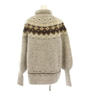 08sircus Jacquard nordic sweater ジャガード ノルディック セーター ニット 長袖 1 グレー