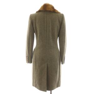 MOSCHINO CHEAP AND CHIC チェスターコート ロング丈 ファー襟 アウター F34 ベージュ /AN46