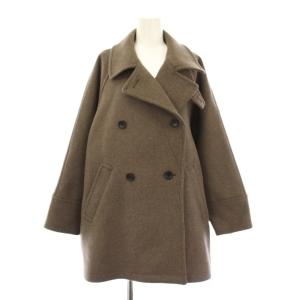 25AW ダブルブレストハーフコート 36 ブラウン 25020900985040
