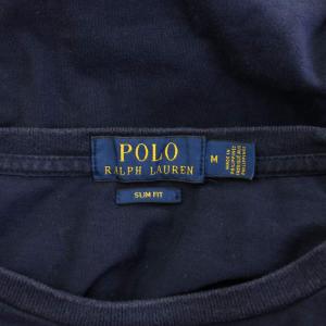 POLO RALPH LAUREN Tシャツ 半袖 クルーネック ポロベア ロゴ プリント M 紺 ネイビー /BB