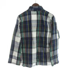 POLO RALPH LAUREN パジャマ M 紺 ネイビー 緑 グリーン チェック柄 レギュラーカラー 長袖 /AP
