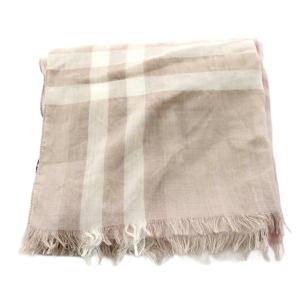 BURBERRY ストール マフラー シアー チェック柄 グレージュ