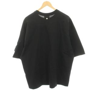 CINOH Tシャツ カットソー 袖ジップ 半袖 46 黒 ブラック 23SCU600 /HN