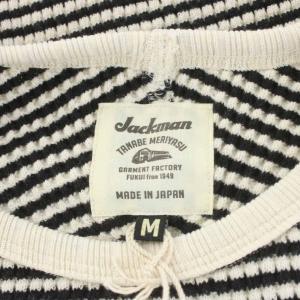 Jackman ワッフル アンダークルートップス Waffle Under Crew Tops ニット セーター ボーダー