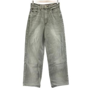 THE NIECE ワイドデニムパンツ ジーンズ ジップフライ USED加工 22 ライトグレー 18R201502SLV