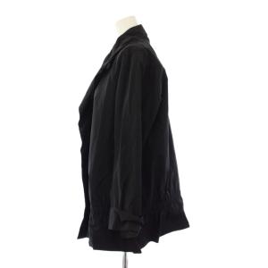 ISSEY MIYAKE haat ショールカラージャケット ナイロン 2 黒 HA93FD545 /KH