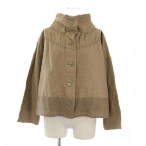 haat スタンドカラージャケット カシミヤ シルク 2 ベージュ HA93FD570 /BM