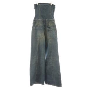 DIESEL Denim strapless jumpsuit ジャンプスーツ オールインワン デニム S 青 ブルー
