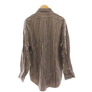 RALPH LAUREN BIG SHIRT ボタンダウンシャツ カジュアルシャツ チェック 長袖 M 黒 ブラック 白 ホワイト