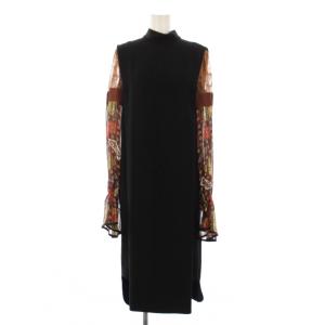 Stained Glass Printed Sleeve Dress ロングワンピース