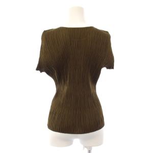 PLEATS PLEASE ISSEY MIYAKE イッセイミヤケ カットソー 半袖 プリーツ 4 カーキ PP63-JK602 /KH