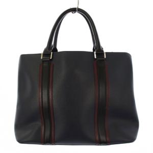 PAUL SMITH トートバッグ ハンドバッグ レザー 紺 /BM