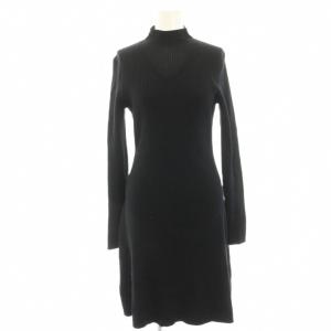 23AW Empire Wool Mock NK DR ニットワンピース 毛 S 黒 ブラック ウール