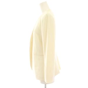 Theory 23AW ADMIRAL CREPE LINDRAYIA B ノーカラージャケット 上着 0 白 ホワイト