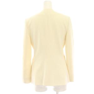 Theory 23AW ADMIRAL CREPE LINDRAYIA B ノーカラージャケット 上着 0 白 ホワイト
