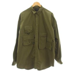Mulch Pocket シャツ ポリエステル 長袖 L カーキ BE-85020 /G