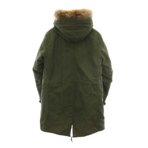 AMERICAN RAG CIE モッズコート ミリタリー アウター ウール 3 カーキ 長袖 ラクーンファー フード付き AFN-M162-C0001