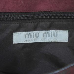 miumiu ハンドバッグ リボン レザー レッド