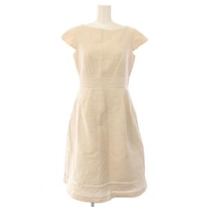 24SS FIORE ドレス ワンピース 半袖 ひざ丈 0 ベージュ OPTOBS0245 /TK