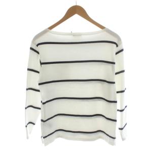 POLO RALPH LAUREN ニット カットソー 長袖 ボーダー柄 XS 白 ホワイト 紺 ネイビー /AN28